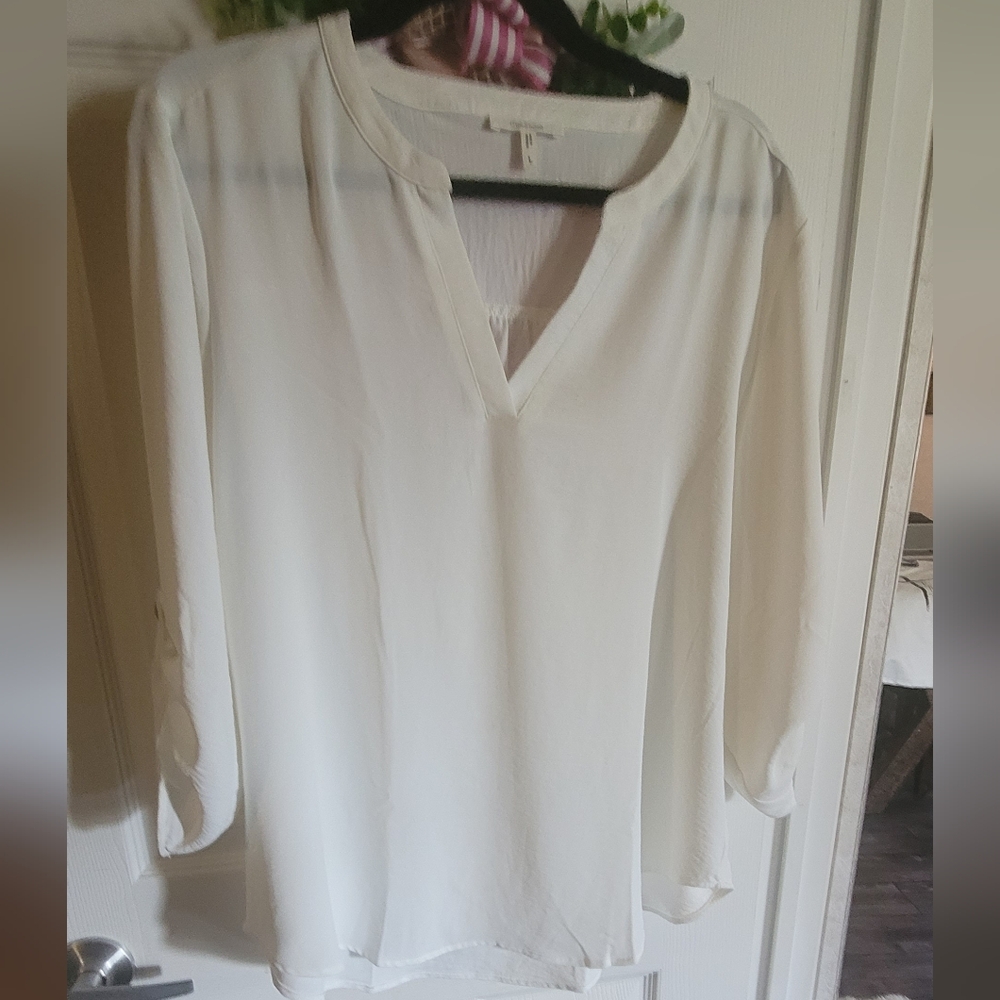 Maurices size large blouse half sleeve button